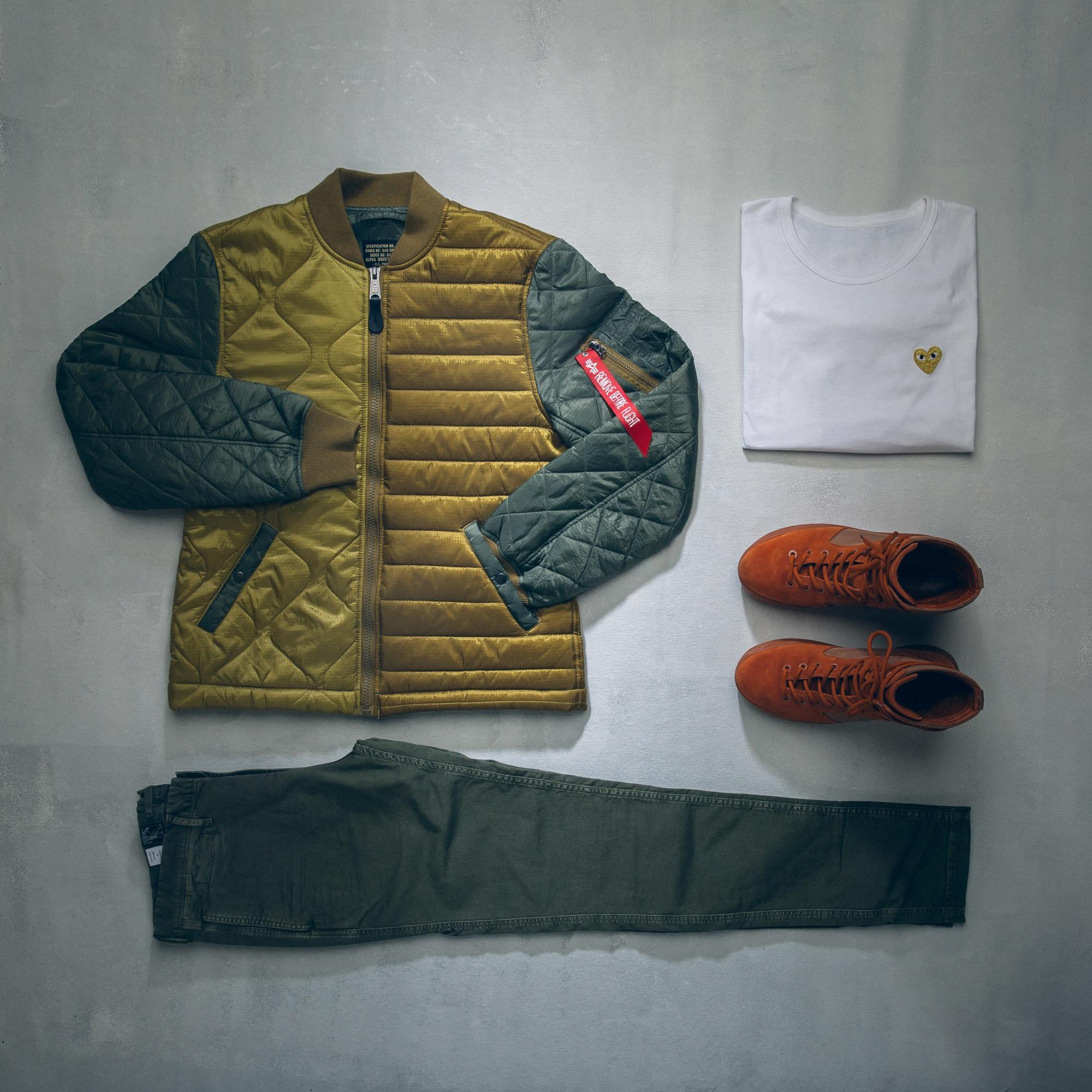 Alpha Industries outfit grid