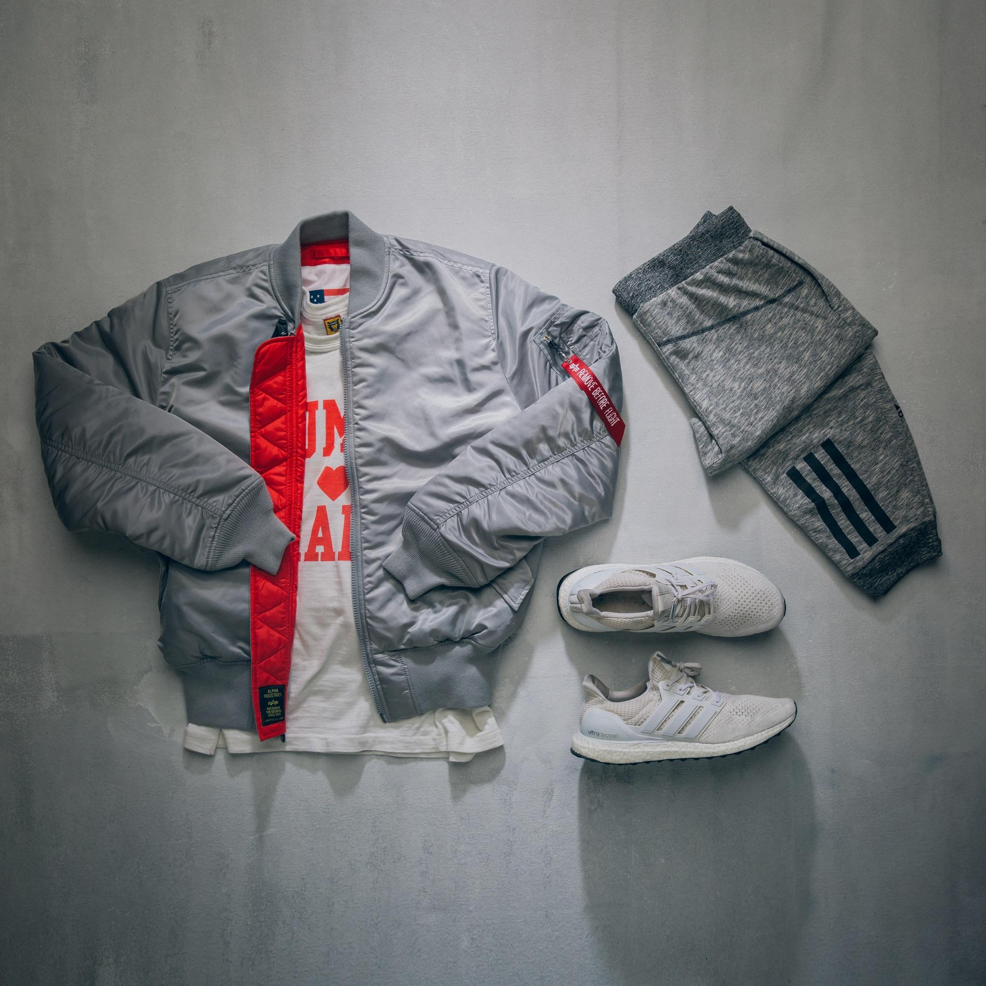 Alpha Industries outfit grid