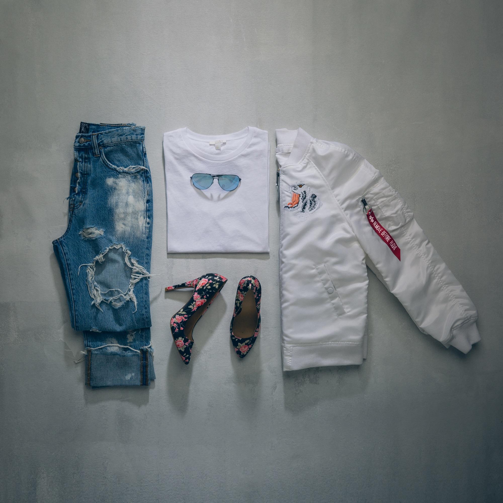 Alpha Industries outfit grid