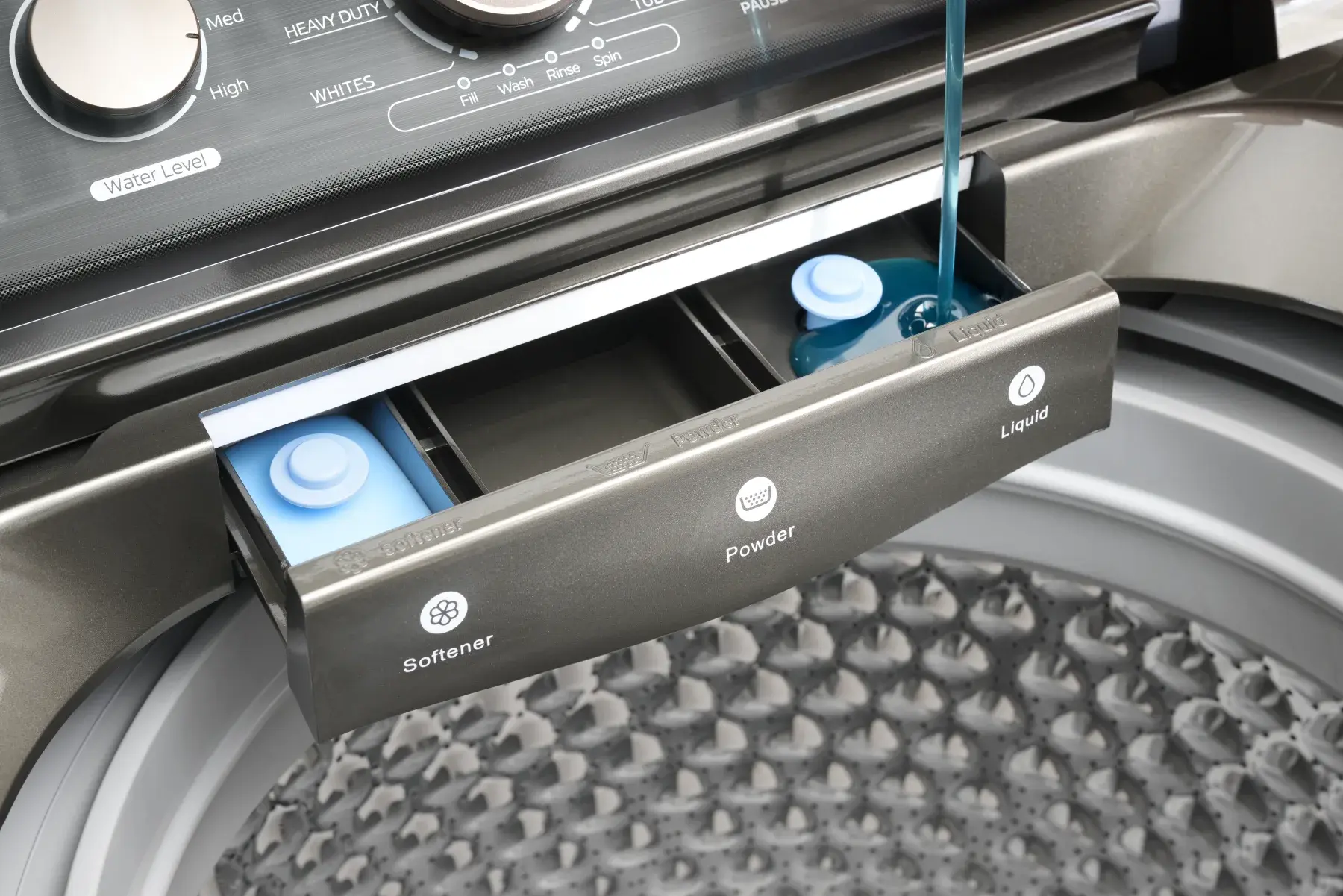 Midea laundry dispenser detail